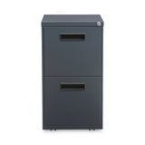 Alera® File Pedestal, Left or Right, 2 Legal/Letter-Size File Drawers, Charcoal, 14.96" x 19.29" x 27.75" (ALEPAFFCH) Each