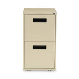 Alera® File Pedestal, Left or Right, 2 Legal/Letter-Size File Drawers, Putty, 14.96" x 19.29" x 27.75" (ALEPAFFPY) Each