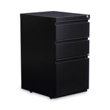 Alera® File Pedestal with Full-Length Pull, Left or Right, 3-Drawers: Box/Box/File, Legal/Letter, Black, 14.96" x 19.29" x 27.75" (ALEPBBBFBL) Each