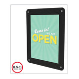 deflecto® Superior Image Window Display, 8.5 x 11 Insert, Clear/Black (DEF899102) Each