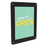 deflecto® Superior Image Window Display, 8.5 x 11 Insert, Clear/Black (DEF899102) Each