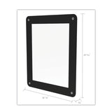 deflecto® Superior Image Window Display, 8.5 x 11 Insert, Clear/Black (DEF899102) Each