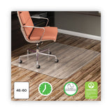 deflecto® EconoMat All Day Use Chair Mat for Hard Floors, Rolled Packed, 46 x 60, Clear (DEFCM2E442FCOM) Each