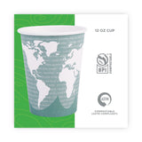Eco-Products® World Art Renewable and Compostable Hot Cups, 12 oz, 50/Pack, 20 Packs/Carton (ECOEPBHC12WA) Case of 1000