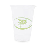 Eco-Products® GreenStripe Renewable and Compostable Cold Cups, 16 oz, Clear, 50/Pack, 20 Packs/Carton (ECOEPCC16GS) Case of 1000