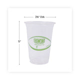 Eco-Products® GreenStripe Renewable and Compostable Cold Cups Convenience Pack, Clear, 16 oz, 50/Pack (ECOEPCC16GSPK) Pack of 50