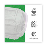 Eco-Products® Clear Clamshell Hinged Food Containers, 6 x 6 x 3, Plastic, 80/Pack, 3 Packs/Carton (ECOEPLC6) Case of 240