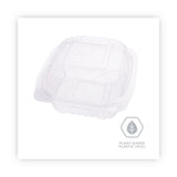 Eco-Products® Clear Clamshell Hinged Food Containers, 6 x 6 x 3, Plastic, 80/Pack, 3 Packs/Carton (ECOEPLC6) Case of 240