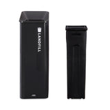 Rubbermaid Sustain Decorative Refuse with Recycling Lid, 15 gal, Metal/Plastic, Black (RCP2078967) Each