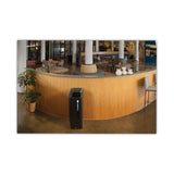 Rubbermaid Sustain Decorative Refuse with Recycling Lid, 15 gal, Metal/Plastic, Black (RCP2078967) Each