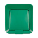 Rubbermaid Sustain Decorative Refuse with Recycling Lid, 23 gal, Metal/Plastic, Black/Green (RCP2078992) Each