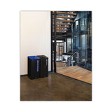 Rubbermaid Sustain Decorative Refuse with Recycling Lid, 23 gal, Metal/Plastic, Black (RCP2078988) Each