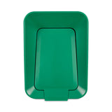 Rubbermaid Sustain Decorative Refuse with Recycling Lid, 15 gal, Metal/Plastic, Black/Green (RCP2078991) Each