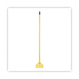 Boardwalk® Quick Change Side-Latch Plastic Mop Head Handle, 60" Aluminum Handle, Yellow (BWK620) Each