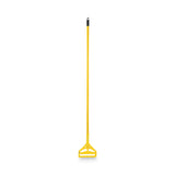 Boardwalk® Quick Change Side-Latch Plastic Mop Head Handle, 60" Aluminum Handle, Yellow (BWK620) Each