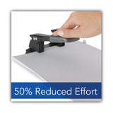 Swingline® 28-Sheet Comfort Handle Steel Two-Hole Punch, 1/4" Holes, Black/Gray (SWI74050) Each