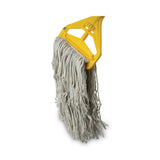 Boardwalk® Quick Change Side-Latch Plastic Mop Head Handle, 60" Aluminum Handle, Yellow (BWK620) Each