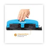 Bostitch® 12-Sheet EZ Squeeze Three-Hole Punch, 9/32" Holes, Blue/Black (ACI2103) Each