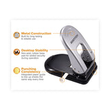Bostitch® 40-Sheet EZ Squeeze Two-Hole Punch, 9/32" Holes, Black/Silver (ACI2340) Each
