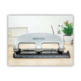 Bostitch® 20-Sheet EZ Squeeze Three-Hole Punch, 9/32" Holes, Black/Silver (ACI2220) Each