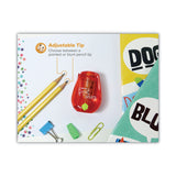 Bostitch® Twist-n-Sharp Pencil Sharpener, One-Hole, 3.5 x 1.25 x 5.5, Randomly Assorted Colors, 6/Pack (BOSPS1ADJPK) Pack of 6