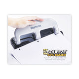 Bostitch® 20-Sheet EZ Squeeze Three-Hole Punch, 9/32" Holes, Black/Silver (ACI2220) Each