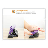 Bostitch® 12-Sheet EZ Squeeze Three-Hole Punch, 9/32" Holes, Purple/Black (ACI2105) Each