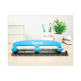 Bostitch® 12-Sheet EZ Squeeze Three-Hole Punch, 9/32" Holes, Blue/Black (ACI2103) Each
