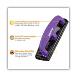 Bostitch® 12-Sheet EZ Squeeze Three-Hole Punch, 9/32" Holes, Purple/Black (ACI2105) Each