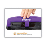 Bostitch® 12-Sheet EZ Squeeze Three-Hole Punch, 9/32" Holes, Purple/Black (ACI2105) Each