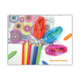 Bostitch® Twist-n-Sharp Pencil Sharpener, Two-Hole, 3.91 x 1.5 x 5.88, Randomly Assorted Colors, 6/Pack (BOSPS2ASSTPK) Pack of 6