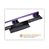 Bostitch® 12-Sheet EZ Squeeze Three-Hole Punch, 9/32" Holes, Purple/Black (ACI2105) Each