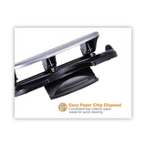 Bostitch® 40-Sheet EZ Squeeze Three-Hole Punch, 9/32" Holes, Black/Silver (ACI2240) Each