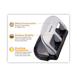 Bostitch® 40-Sheet EZ Squeeze Three-Hole Punch, 9/32" Holes, Black/Silver (ACI2240) Each
