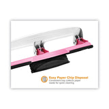 Bostitch® 12-Sheet EZ Squeeze InCourage Three-Hole Punch, 9/32" Holes, Pink (ACI2188) Each