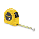 Stanley Bostitch® Power Return Tape Measure w/Belt Clip, 0. 12ft, Yellow (BOS30485) Each