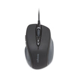 Kensington® Pro Fit Wired Mid-Size Mouse, USB 2.0, Right Hand Use, Black (KMW72355) Each