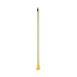 Boardwalk® Plastic Jaws Mop Handle for 5 Wide Mop Heads, Aluminum, 1" dia x 60", Yellow (BWK610) Each
