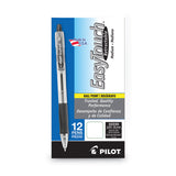 Pilot® EasyTouch Ballpoint Pen, Retractable, Medium 1 mm, Black Ink, Clear Barrel, Dozen (PIL32220) 1 Dozen