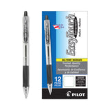 Pilot® EasyTouch Ballpoint Pen, Retractable, Medium 1 mm, Black Ink, Clear Barrel, Dozen (PIL32220) 1 Dozen