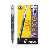 Pilot® Precise P-700 Gel Pen, Stick, Fine 0.7 mm, Black Ink, Black Barrel, Dozen (PIL38610) 1 Dozen