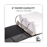 Samsill® Nonstick D-Ring View Binder, 3 Rings, 6" Capacity, 11 x 8.5, Black (SAM16420) Each