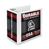 Samsill® Nonstick D-Ring View Binder, 3 Rings, 6" Capacity, 11 x 8.5, White (SAM16427) Each