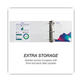 Samsill® Nonstick D-Ring View Binder, 3 Rings, 6" Capacity, 11 x 8.5, White (SAM16427) Each