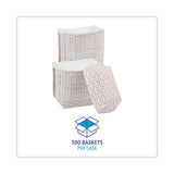 Boardwalk® Paper Food Baskets, 2.5 lb Capacity, Red/White, 500/Carton (BWK30LAG250) Case of 500