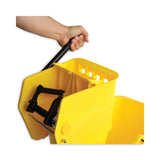 Boardwalk® Pro-Pac Side-Squeeze Wringer/Bucket Combo, 8.75 gal, Yellow/Silver (BWK2635COMBOYEL) Each