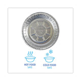 Boardwalk® Round Aluminum To-Go Containers, 24 oz, 7" Diameter x 1.47"h, Silver, 500/Carton (BWKROUND7) Case of 500