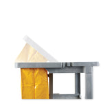 Boardwalk® Janitor's Cart, Plastic, 4 Shelves, 1 Bin, 22" x 44" x 38", Gray (BWKJCARTGRA) Each