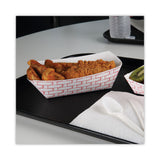 Boardwalk® Paper Food Baskets, 3 lb Capacity, Red/White, 500/Carton (BWK30LAG300) Case of 500