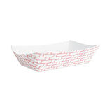 Boardwalk® Paper Food Baskets, 5 lb Capacity, Red/White, 500/Carton (BWK30LAG500) Case of 500
